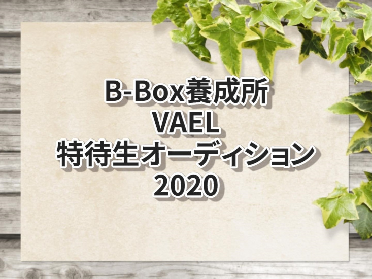 B-Box 養成所 VAEL 特待生オーディション2020